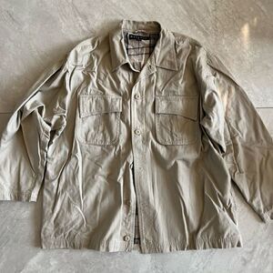 Men’s Beige Flannel Line Brigata Shacket